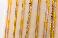 YELLOW GOLD CHAINS, 21K-YGCHAIN080, Size:Large Weight:0g