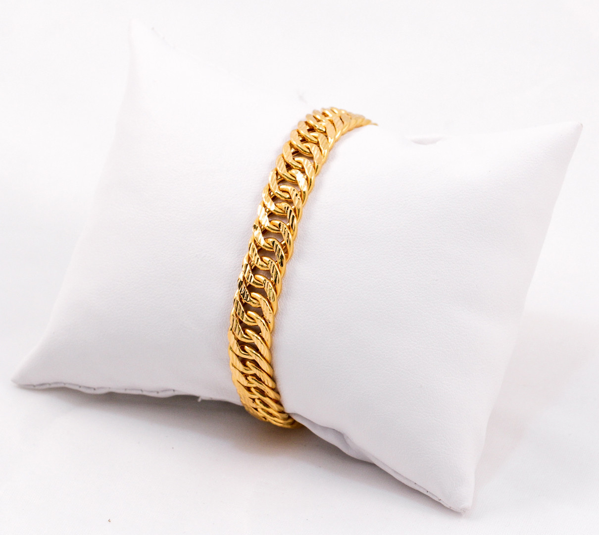 Gold Toned Cubic Zirconia Peacock Kada Bracelet | FashionCrab.com