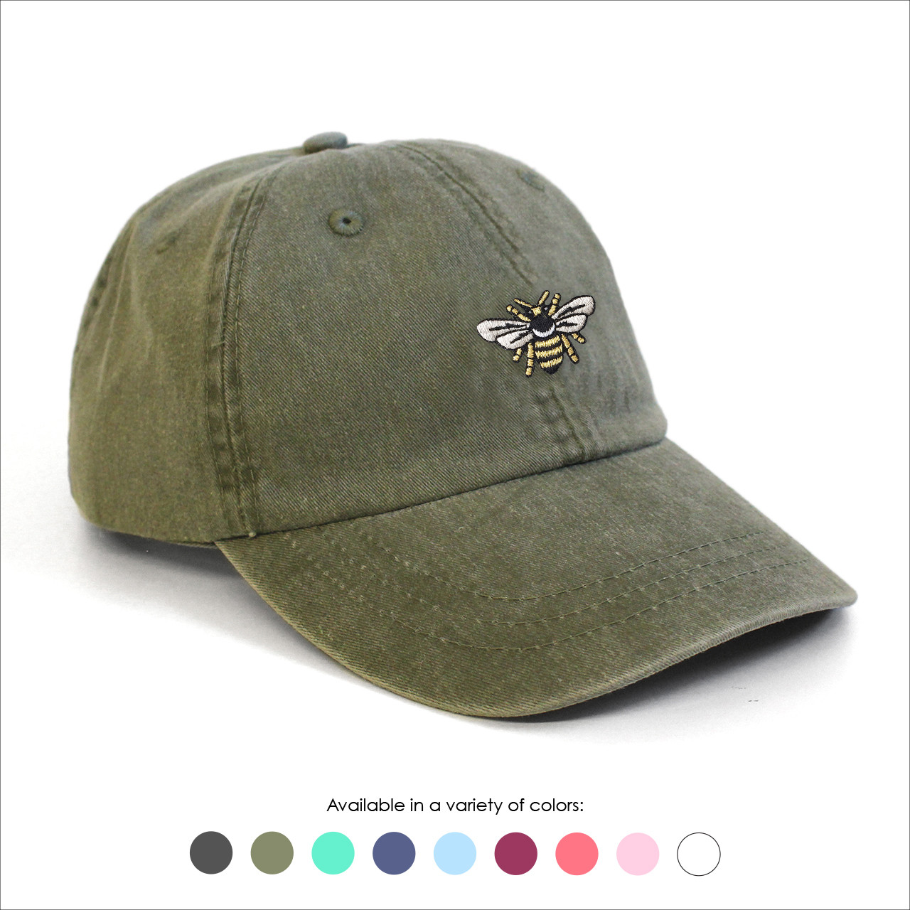 hat with a bee on it