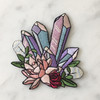 Crystal Patch - Crystals Flowers - Mystical - Iron On Embroidered Patches - Wildflower + Co