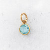 JW00206 march birthstone pendant charm synthetic aquamarine gemstone gold - DIY March Birthstone Jewelry - Necklace - Bracelet