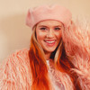 Beret Hat - Wool - Winter Fall - Wildflower + Co. - Blush Pink (2)