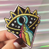 Cosmic Aura Rainbow Eye Embroidered Patch - Wildflower Co