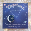 Zodiac Enamel Pin - CAPRICORN - Flair - Astrology Gift - Birthday - Constellation Star & Moon - Gold - Wildflower + Co. Accessories