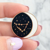 Zodiac Enamel Pin - SAGITTARIUS LEO ARIES - GROUP SHOT - Flair - Astrology Gift - Birthday - Constellation Star & Moon - Gold - Wildflower + Co. Accessories (3)