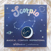 Zodiac Enamel Pin - SCORPIO - Flair - Astrology Gift - Birthday - Constellation Star & Moon - Gold - Wildflower + Co. Accessories (2)