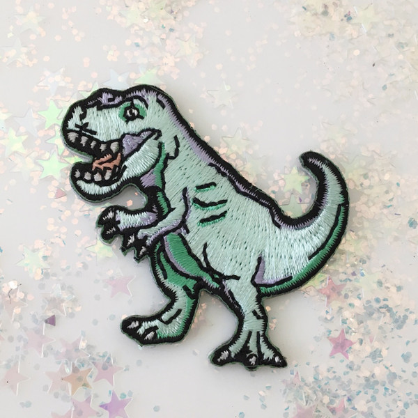 T-Rex Dinosaur Embroidered Patch Iron On Patches Flair - Wildflower + Co (3)