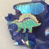 Crystal Stegosaurus Dinosaur Enamel Pin - Flair - Wildflower Co 