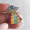 Take a Trip Enamel Pin Wildflower + Co. - UFO Alien Rainbow Trippy