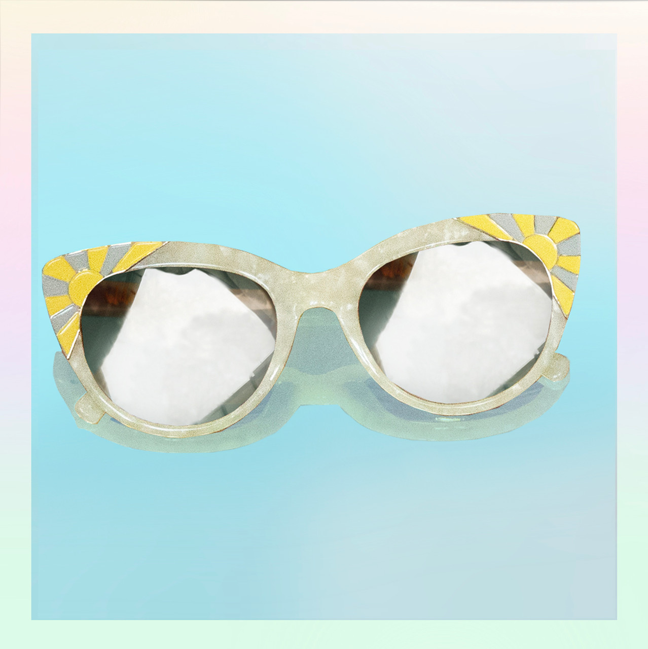 Pearl White Cat Eye Sunglasses Wildflower Co