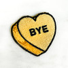 BYE Heart Patch - PASTEL YELLOW - Candy Heart Conversational Heart - Iron On Patch for Jackets Patches Embroidered Applique - Pastel - Wildflower + Co. DIY (15)