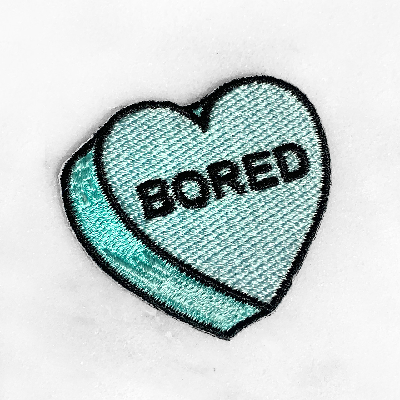 Bored Candy Heart Patch - Iron On