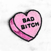 BAD BITCH Heart Patch - PASTEL LILAC - Candy Heart Conversational Heart - Iron On Patch for Jackets Patches Embroidered Applique - Pastel - Wildflower + Co. DIY (8)