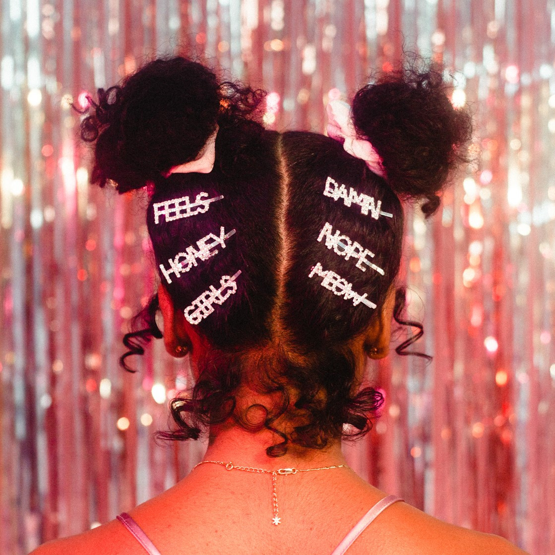 Angel Bobby Pin Crystal Gem Word Hair Accessories