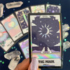 PC00051-HOL-OS Tarot Card Sticker - Holographic Vinyl - The Moon - Wildflower + Co. Stickers (2)