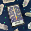 PC00055-HOL-OS Tarot Card Sticker - Holographic Vinyl - JUSTICE - Wildflower + Co. Stickers (3)