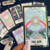 PC00056-HOL-OS Tarot Card Sticker - Holographic Vinyl - The Sun - Wildflower + Co. Stickers (2)