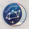 SAGITTARIUS - Zodiac Sticker - Star Sign Constellation - Moon & Star - Sky - Astrology - Astronomy - Holographic Vinyl - Stickers for Laptop Water Bottle - Wildflower + Co. - Indiv Sticker -  (10)