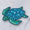Sea Turtle Patch - Iron On Patches - Embroidered - Blue Green - Wildflower + Co (1)