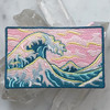 Great Wave Patch - Iron On Patches - Blue Turquoise Pink Skies - Ocean Sea Surf Surfer Waves - Wildflower + Co (2)