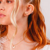 Peach Stud Earrings - Studs Earring - Dainty Tiny Gold & Enamel - Cute Fruit Feminist Girl - Wildflower + Co. Jewelry Gifts (1)