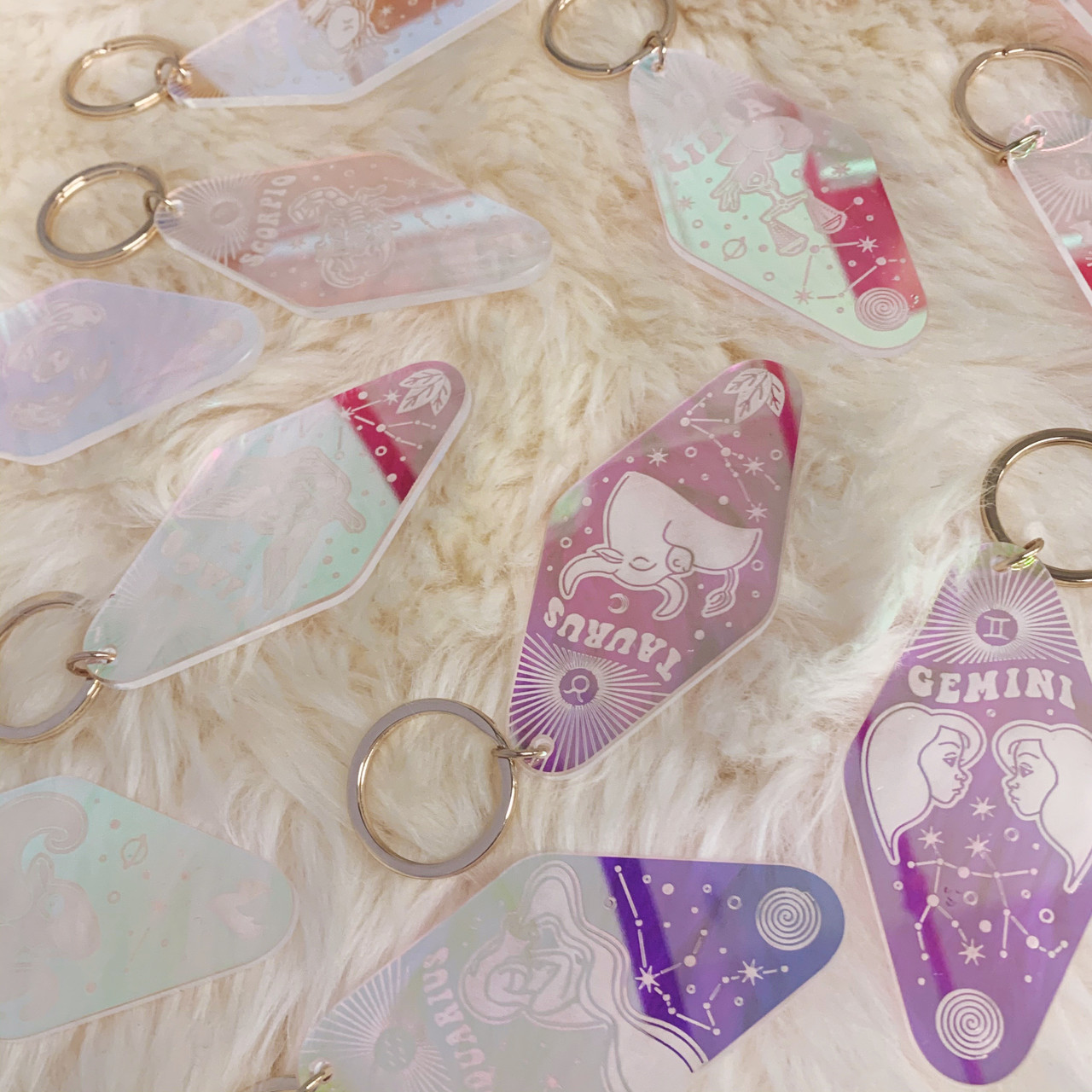 Sagittarius Zodiac Keychain Astrology Gift Motel Style