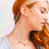 Cherry Stud Earrings - Dainty Tiny Gold Earring - Red Cherry Girl - Cute - Wildflower + Co. Jewelry - 