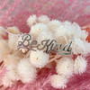 JW00796-SLV-OS Be Kind Necklace Nameplate Sterling Silver - Positivity Affirmation - Wildflower + Co. Jewelry Gifts - USE