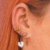 Ear Party - Stacked Earrings - UFO Alien Eye - Dainty Gold Stud Studs - Wildflower + Co. Jewelry Gifts