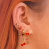 Ear Party - Stacked Earrings - UFO Alien Eye - Dainty Gold Stud Studs - Wildflower + Co. Jewelry Gifts