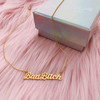 Bad Bitch Nameplate Necklace - Gold Vermeil or Sterling Silver - That Bitch - Curse - Wildflower + Co. Jewelry