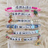 Custom Name Bracelet Stack - Alphabet Word Quote Beads - Personalized Jewelry Gift - Wildflower + Co (1)