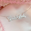 JW00801-GLD-OS Grateful Necklace - Gold Vermeil - Dainty Everyday - Gratitude Positivity - Wildflower + Co. Jewelry & Gifts 