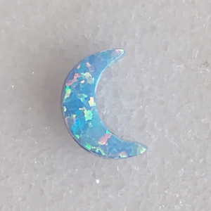 Opal Bead - Moon, Blue