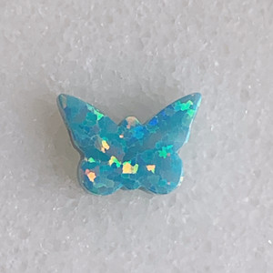 Opal Bead - Butterfly, Aqua