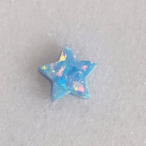 Opal Bead - Star, Blue