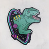 Dinosaur in Space Sticker - Glitter Holographic Vinyl Stickers - Wildflower + Co (1)