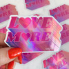 Love More Sticker - Holographic Vinyl Stickers - Kind Positivity - BRIGHT - Wildflower + Co (17)