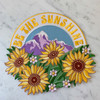 TR00381-MLT-OS Be the Sunshine XL Back Patch for Jackets - Sun Mountain Nature VSCO - Wildflower + Co