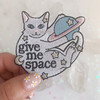 TR00374-MLT-OS Give Me Space Cat Patch - Embroidered Patches for Jackets - Planet Moon Stars Cute Pastel - VSCO - Wildflower + Co. DIY