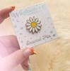 AC00175-MLT-OS Daisy Enamel Pin - Lazy Daisy -  Cute Enamel Pin Flower -  Flower Enamel Pin - Gold White Yellow - Wildflower + Co. - VSCO