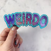 Weirdo Sticker - Glitter Holographic Vinyl - aqua blue lilac purple - Stickers for Laptop Water Bottle Phone Case - Wildflower + Co  (8)
