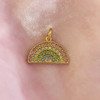 Rainbow Charm Pendant Gold & Pastel Pave Crystals - Wildflower + Co. Charm Jewelry 