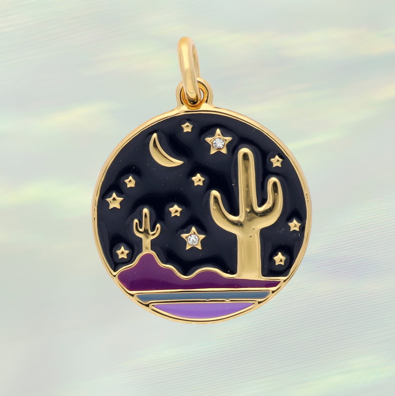 Desert Medallion Charm, Gold