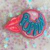 Just poppin' with this bold, super fun patch with neon pink lips blowing a bubble! Note: pink is a gorgeous really bright / neon pink IRL! 