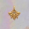 JW00847-GLD-OS Teeny Bee Charm, Gold Vermeil, Dainty Necklace, charm, dainty necklace, delicate necklace, layering necklace, minimalist necklace, simple necklace, tiny charm necklace, gift, gold, golden, bee, honeybee, bee aesthetic, save the bees, gold charm, gold necklace, honey, bee charm