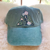 PERSONALIZED BASEBALL CAP HAT - EMBROIDERED MONOGRAM MONOGRAMMED FLORAL INITIAL LETTER - CUSTOM - WILDFLOWER + CO (3)
