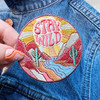 TR00499-MLT-OS Stay Wild Desert Cactus Patch - Embroidered Iron On Patches - Wildflower + Co. DIY (1)