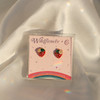 JW00950-GLD-OS - Strawberry Stud Earrings - Dainty Stud Earrings - Wildflower & Co 