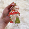 AC00240-MLT-OS Home Sweet Home Frog & Mushroom Keychain - Enamel Keychain - Cottagecore - Wildflower + Co. Gifts (4)